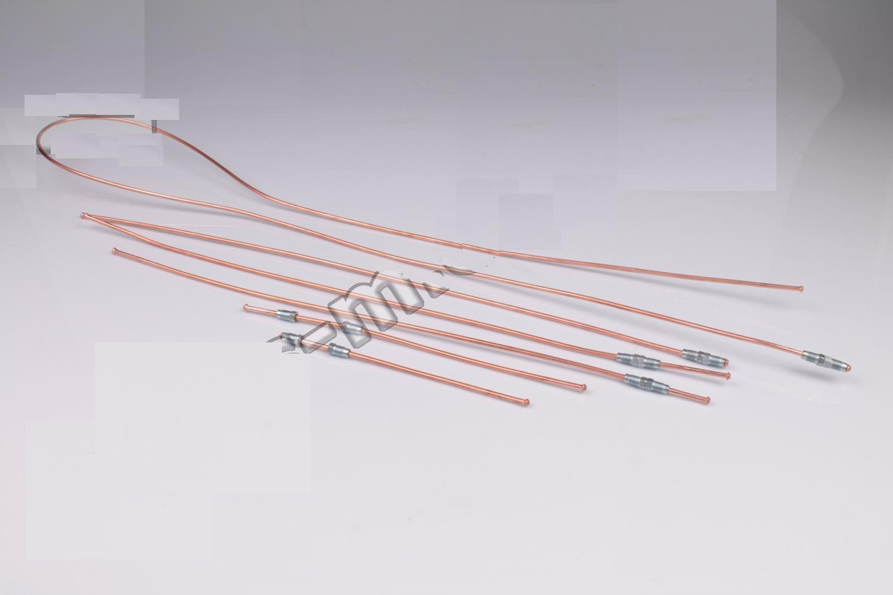 Трубка гальмівна Газель комплект 8 шт D-5мм штуцер М10х1.25 (мідь) (пр. у Україна), фото 1