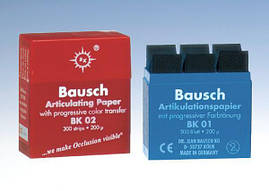 Артикуляційний папір БК01 200 мм синій 300 смужок у пластиковій коробці.