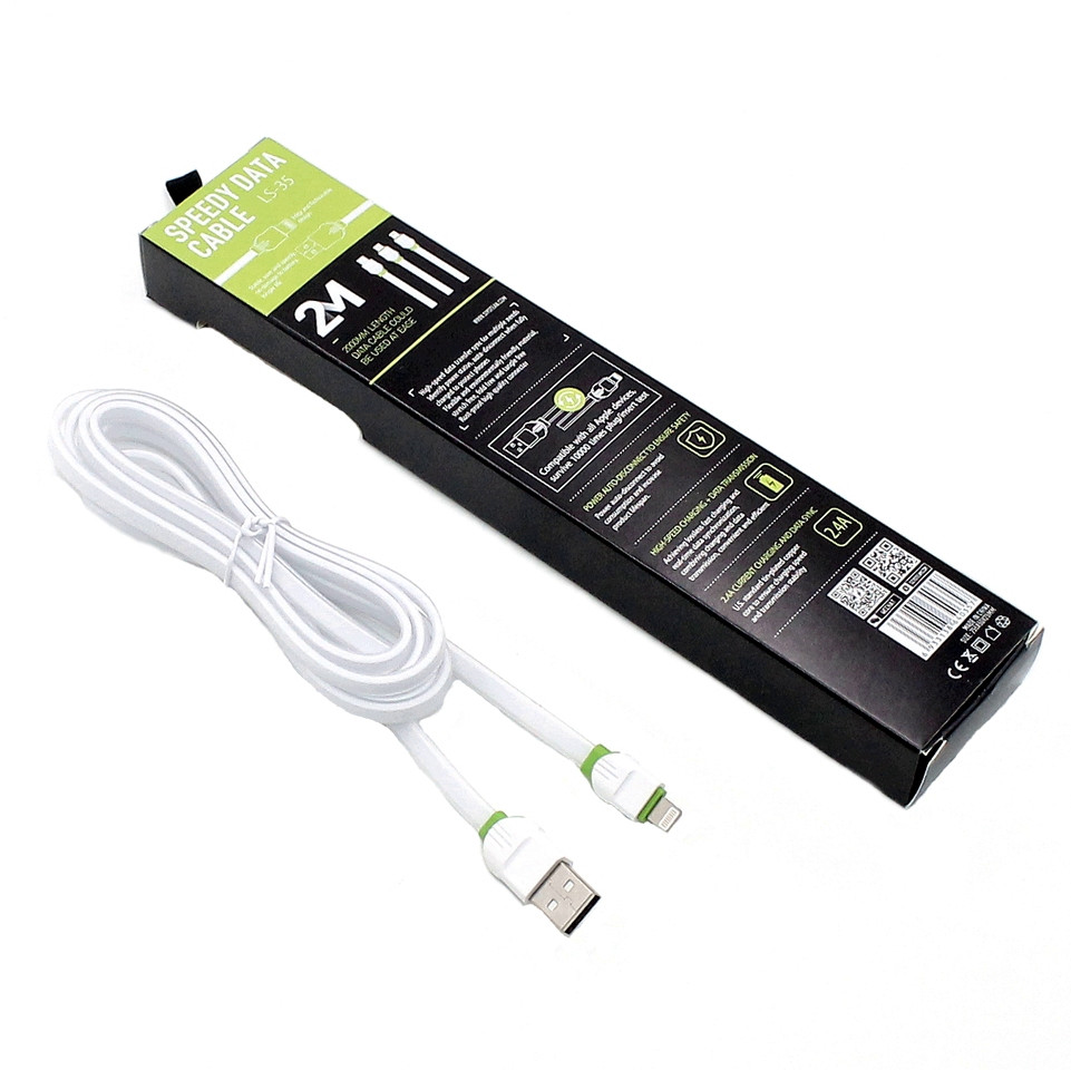 Длинный кабель lightning для зарядки iphone ipad ipod шнур для айфона лайтинг Ldnio LS35 2 метра - фото 2 - id-p1619876717