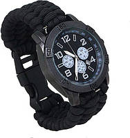 Годинник водонепроникний Mil-Tec Army Paracord  Black (15774002)