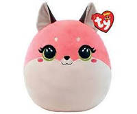 Детская мягкая игрушка TY Squish-a-boos Розовая лисичка ROXIE 40 см 39323