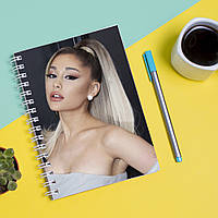 Скетчбук (Sketchbook) блокнот для рисования с принтом "Ariana Grande-Ариана Гранде"