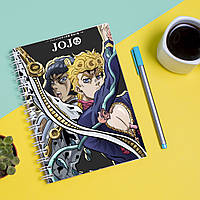 Скетчбук Sketchbook (блокнот) для рисования с принтом oJo's Bizarre Adventure - Невероятные приключения ДжоДжо
