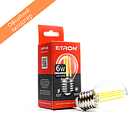 Светодиодная LED лампа 6W 3000K E27 G45 ETRON 1-EFP-149 Filament