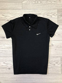 Чоловіча футболка поло Nike чорна найка річна бавовна