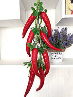 Штучне в'язання перцю.Муляж перцю. Декоративний перець (50 см), фото 4