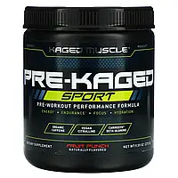 Kaged Muscle PRE-KAGED Sport передтренувальна формула фруктовий пунш 272 г (9,59 унції)