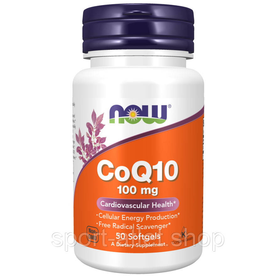 Натуральна добавка NOW CoQ-10 100 mg, 50 капсул, фото 1