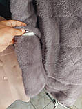 Шуба з натуральної норки 90 см алеркова шуба натуральна шуба з норки хутро норка європейська натуральна, фото 8