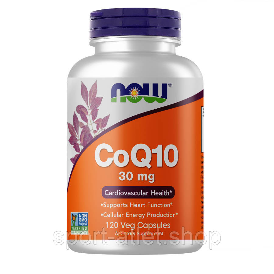 Натуральна добавка NOW CoQ-10 30 mg, 120 вегакапсул, фото 1