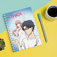 Скетчбук (Sketchbook) блокнот для рисования с Wotakoi Love Is Hard for Otaku - Так сложно любить отаку А3