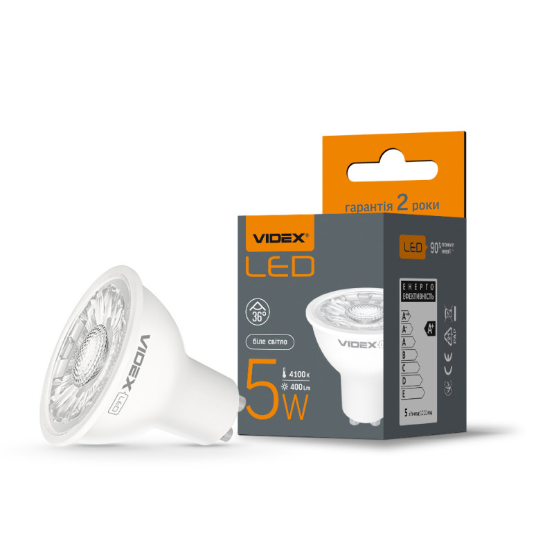 LED лампа VIDEX MR16 5W GU10 4100K, фото 1