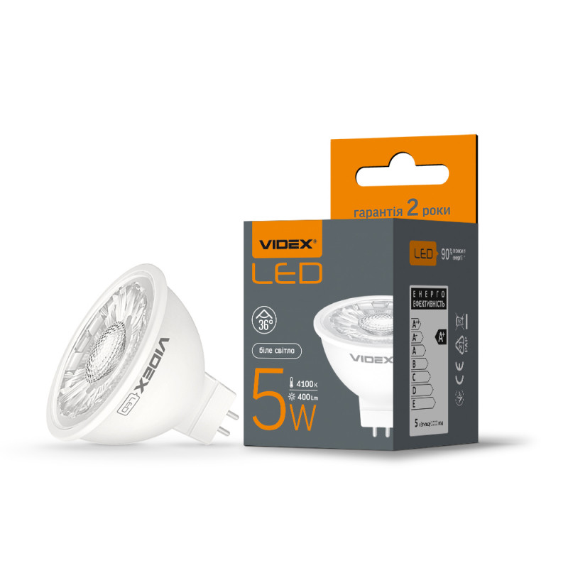 LED лампа VIDEX MR16 5W GU5.3 4100K, фото 1