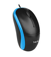Дротова миша HAVIT HV-MS851 USB Blue (1000 DPI, 3 кл)
