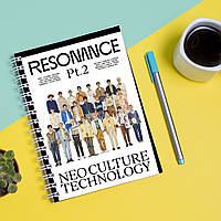 Скетчбук (Sketchbook) блокнот для рисования с  NCT - The 2nd Album RESONANCE Pt