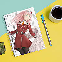 Скетчбук (Sketchbook) блокнот для рисования с Милый во Франксе - Darling in the FranXX 2