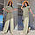 Прогулянковий брючний костюм з брюками палаццо і вільної футболкою річний (р. 42-46) 52101970, фото 2