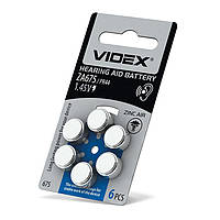Батарейка повітряно цинкова Videx, ZA675, PR44, BLISTER 6
