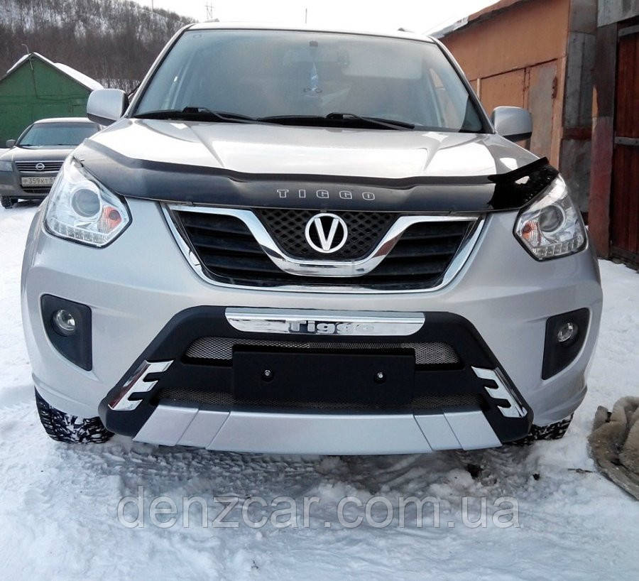 Дефлектор капота CHERY Tiggo (T11) с 2010 г.в. вип тюнинг, Vip Tuning - фото 1 - id-p1619958342