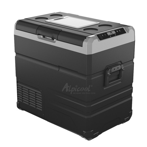 Компресорний автохолодильник Alpicool TW55. Двокамерний. Охолодження до -20℃, живлення 12, 24, 220 вольт.