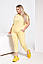 Літній спортивний костюм жіночий бриджі + футболка, розмір 46/48, жовтогарячий, чорний, блакитний, жовтий, ліловий, фото 4