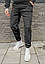 Чоловічі спортивні однотонні штани двонітка, розмір 42/44, 46/48, кольори чорний, сірий, фото 2