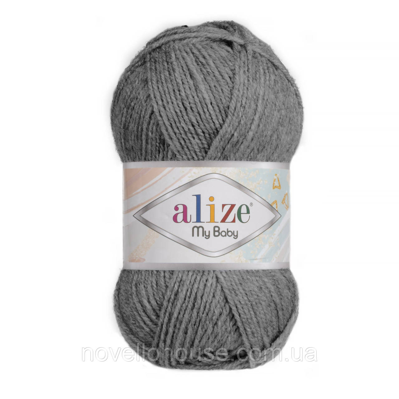 Alize MY BABY (Май Бейбі) № 197 темно-сірий меланж (Акрилова пряжа, нитки для в'язання)