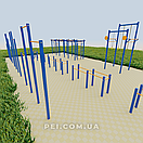 Спортивний комплекс (майданчик для воркаута + кросфіт станції, вуличні тренажери) W2236, фото 2