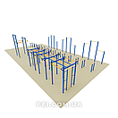 Спортивний комплекс (майданчик для воркаута + кросфіт станції, вуличні тренажери) W2236, фото 3