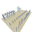 Спортивний комплекс (майданчик для воркаута + кросфіт станції, вуличні тренажери) W2236, фото 4