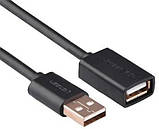 Подовжувальний кабель Ugreen USB 2.0 Type A для передачі даних 5 Гбіт/с 3 м Чорний 10317, фото 3