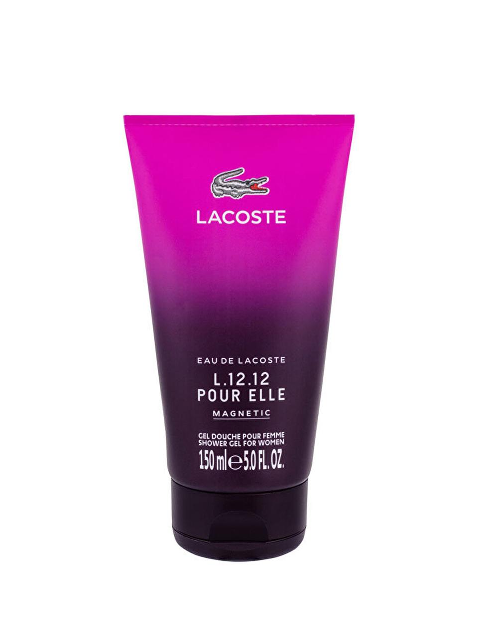Жіночий елітний парфумований гель для душу Lacoste L.12.12 Pour Elle Magnetic 150 мл, фруктовий аромат, фото 1
