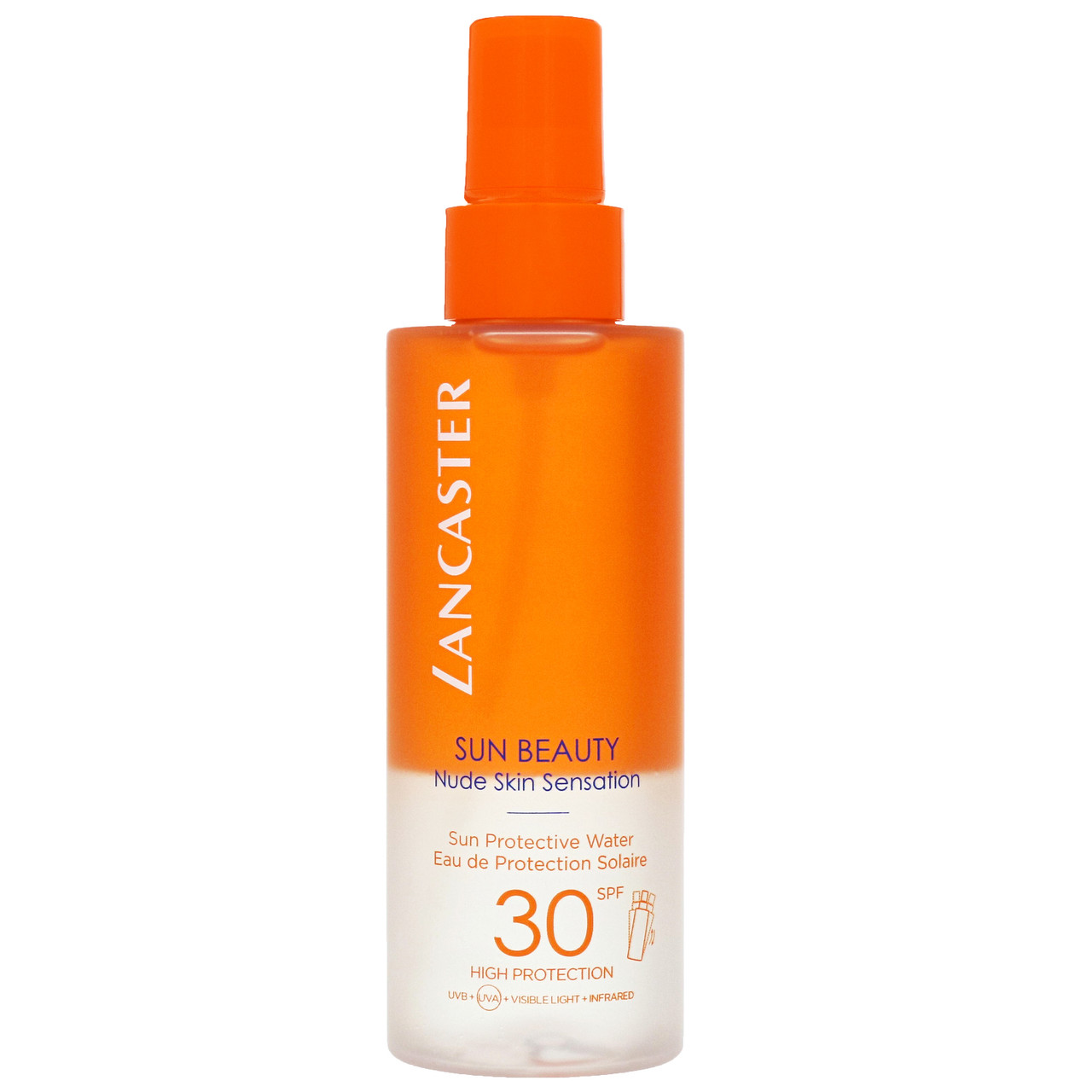 Сонцезахисний водостійкий спрей для засмаги Lancaster Sun Beauty sun protactive water SPF30 150 мл тестер, фото 1