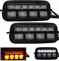 Світлодіодні підфарниці Lada niva 2121-21214 туманки з ДХО і мерехтливим поворотом Білий Жовтий Avtoexpect