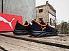 Чоловічі літні кросівки мокасини дихаючі Puma Black Orange чорні з помаранчевим, фото 7