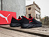 Чоловічі літні кросівки мокасини дихаючі Puma Black Red чорні з червоним, фото 7