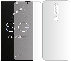 Бронеплівка для Nokia 2.4 TA 1270 комплект: для передньої і задньої панелі зносостійка поліуретанова SoftGlass