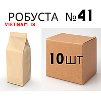 Ящик кофе в зернах без бренда №41 (робуста Вьетнам 18) 1 кг (в ящике 10шт)