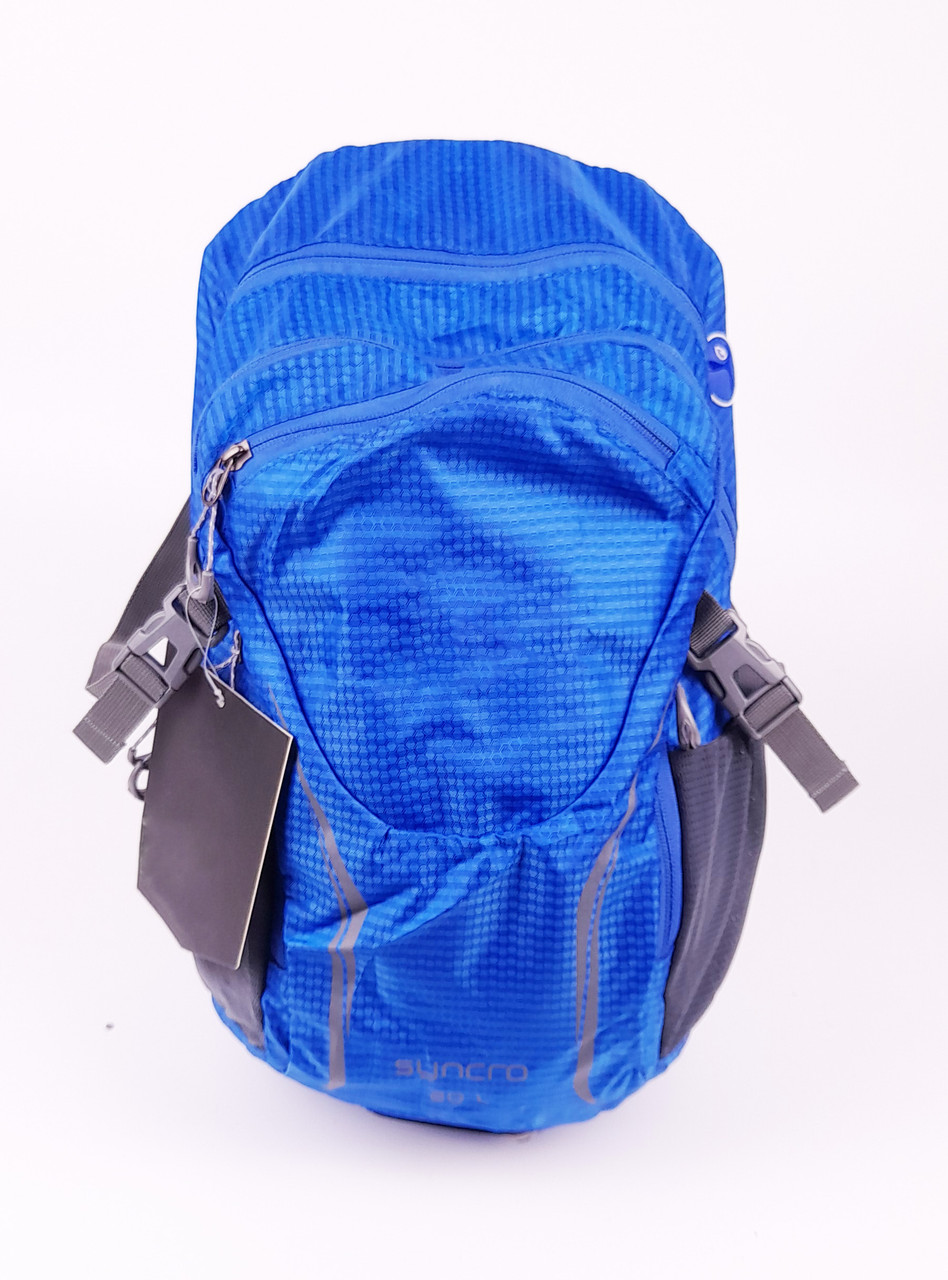 Рюкзак туристичний 20 L з жорсткою спинкою на 3 відділення 43x25x14 см Синій