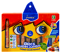 Цветные акварельные карандаши для рисования JUMBO 8 цветов + точилка
