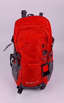 Рюкзак туристичний 40 L з металевою спинкою на 5 відділів 50x30x14 см Червоний