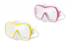 Маска для плавання 55978 регулюється ремінец, від 8 років, 2 кольори, в слюді.
