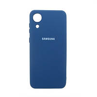 Samsung A03 Core A032 Чехол силиконовый Silicone Cover (синий)