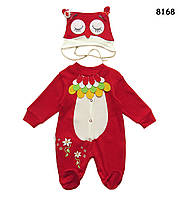 Чоловічок "Сова" з шапочкою для дівчинки. 56 см