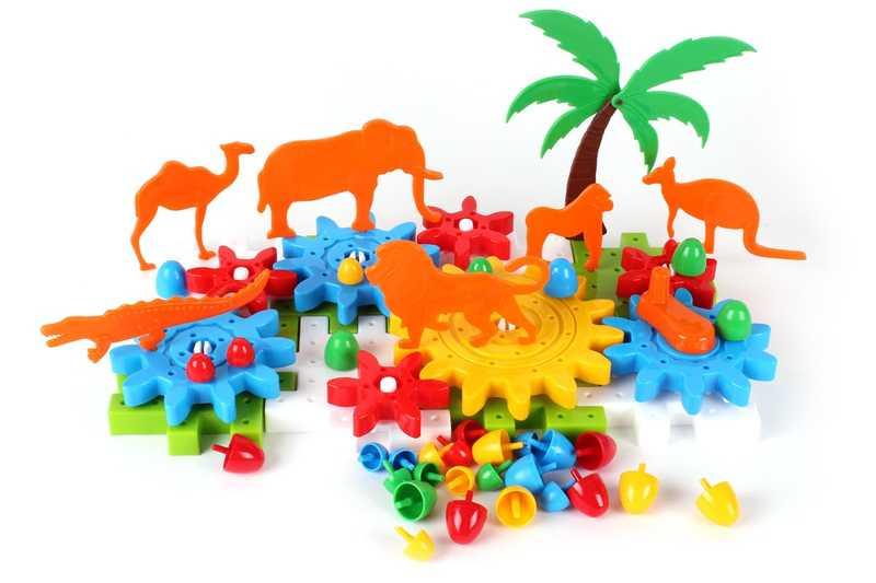 Іграшка "Конструктор" 3749 (18) "Techno Toys" 66 деталей, фігурки тварин, в пакеті