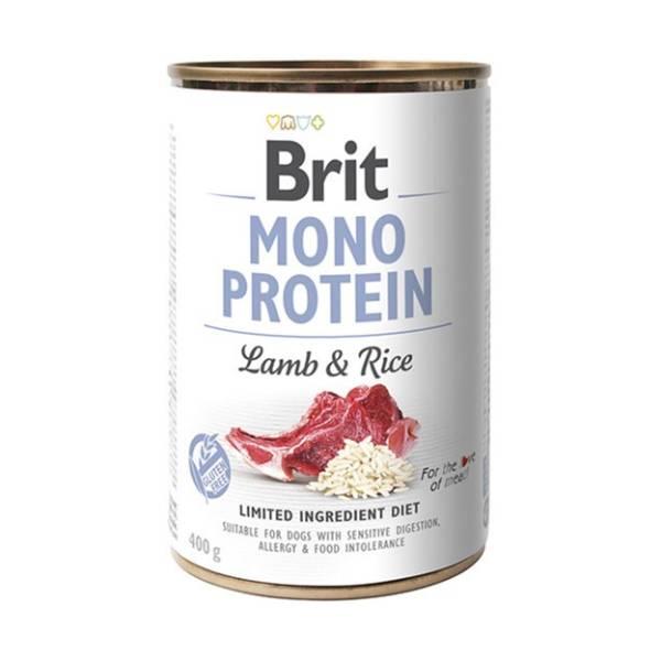 Корм д/соб Брит консерви ягня темний рис Brit Mono Protein Dog k 400 г/100833/100053/9728