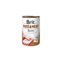 Корм д/соб Брит консерви паштет кролик Brit Paté and Meat Dog k 400 г/100863/100076/0311