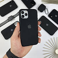 Силиконовый чехол на Айфон 11 про с закрытым низом | iPhone 11 Pro Black (18)