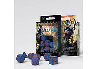 Настольная игра Q-Workshop Набор кубиков Wizard Dark-blue & orange Dice Set (7 шт.) (SWIZ90)