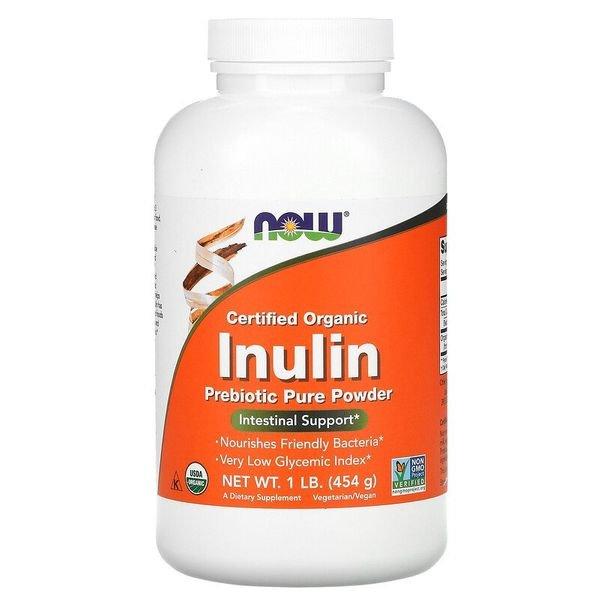 Inulin Powder NOW, 454 грами